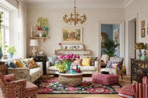 Maximalismo na sala de estar: guia para um ambiente vibrante Maximalismo na sala de estar: guia para um ambiente vibrante