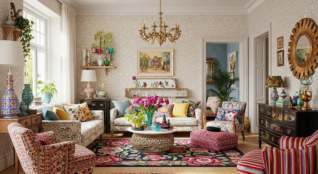 Maximalismo na sala de estar: guia para um ambiente vibrante Maximalismo na sala de estar: guia para um ambiente vibrante