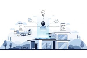 IA para tarefas domésticas: 8 funções que a inteligência artificial automatiza hoje Assistente virtual centraliza o controle de tarefas domésticas. Imagem gerada com IA