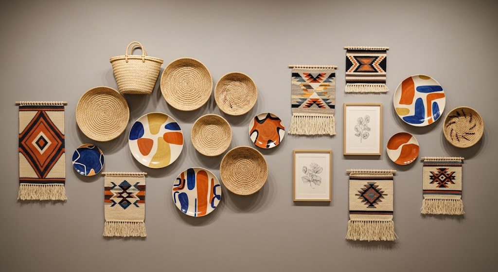 Galeria de arte com artesanato: guia para criar uma parede com alma e exclusividade Galeria de arte com artesanato: guia para criar uma parede com alma e exclusividade