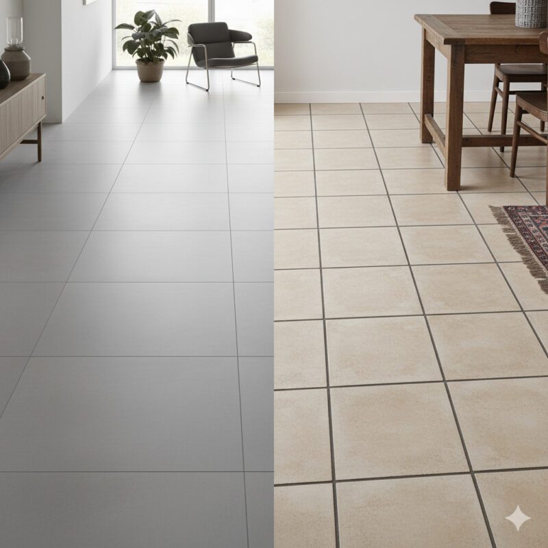 Porcelanato grande formato vs. cerâmica: Qual escolher para sua casa?