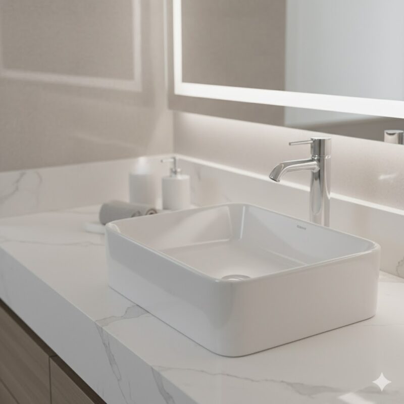 Decoração Funcional: prós e contras dos melhores materiais para bancadas de banheiro 