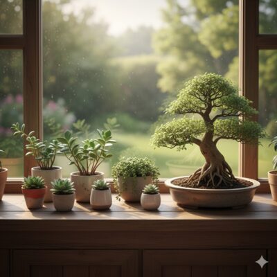Minijardim em Casa: guia prático de cuidados com bonsais e suculentas para decorar com vida