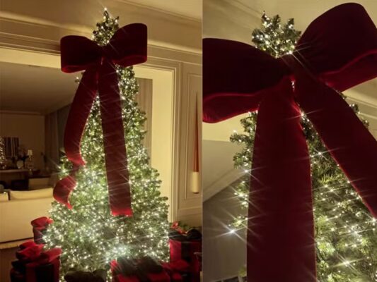 Árvore de Natal de Adriane Galisteu. Foto: reprodução/redes sociais