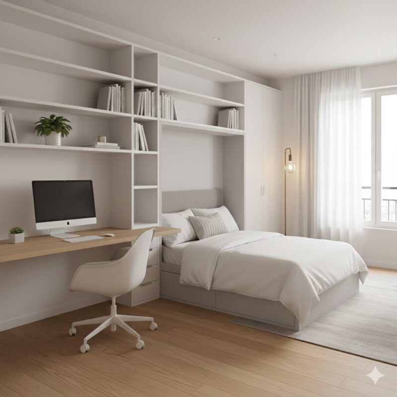 Quarto de Hóspede e Home Office: como criar espaço multifuncional e compacto