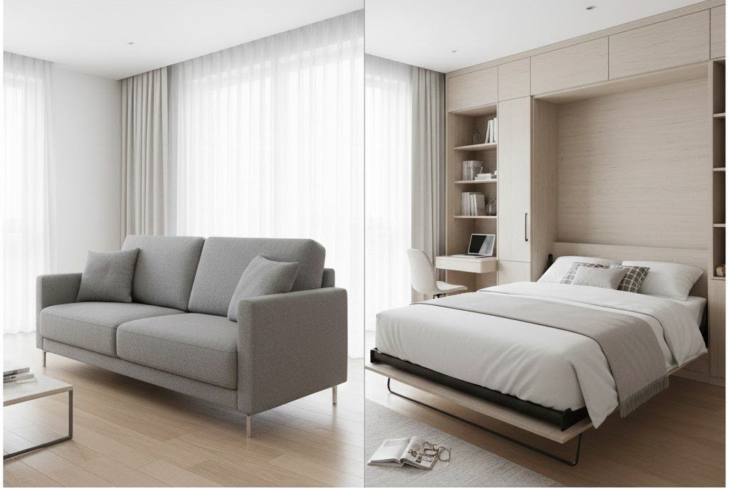 Sofá-Cama ou Cama Retrátil? comparativo de conforto e preço para quartos de hóspede Sofá-Cama ou Cama Retrátil? comparativo de conforto e preço para quartos de hóspede